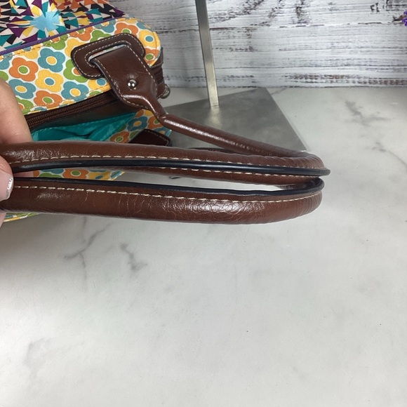 LILY BLOOM BRIGHT FLORAL MULTICOLOR HAND SHOULDER BAG SPRING SUMMER PURSE GUC - Picture 8 of 10